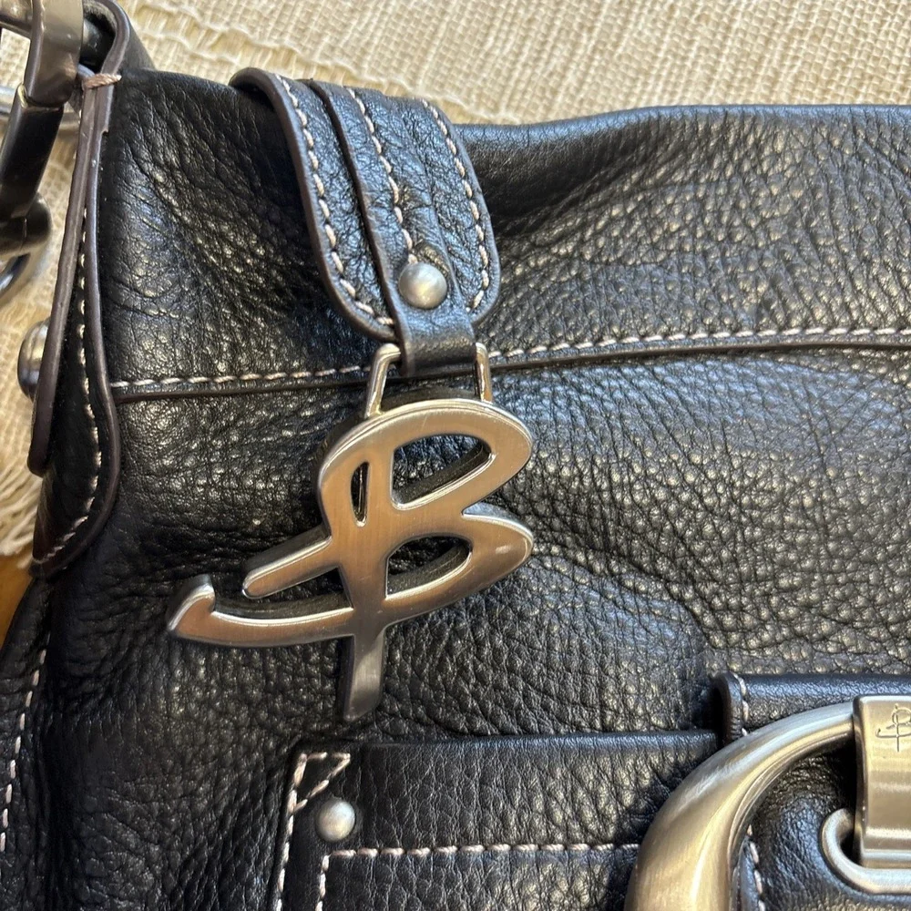 B Makowsky Leather Shoulder Bag‎ Black NWT with Dust Bag Excellent Condition